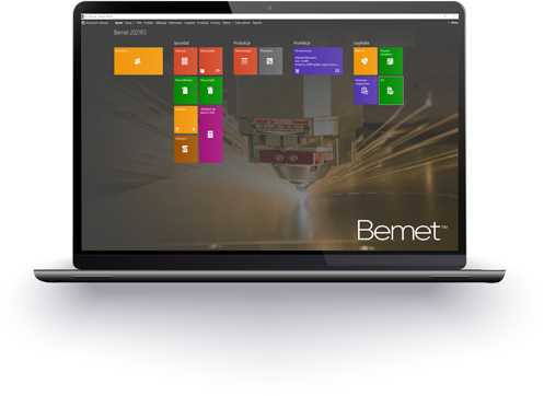 Program do produkcji Bemet- laptop